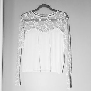 Pacsun | LA Hearts | White lace long sleeve